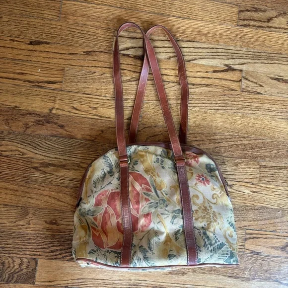 Vintage Furla leather floral bag purse - Picture 1 of 7
